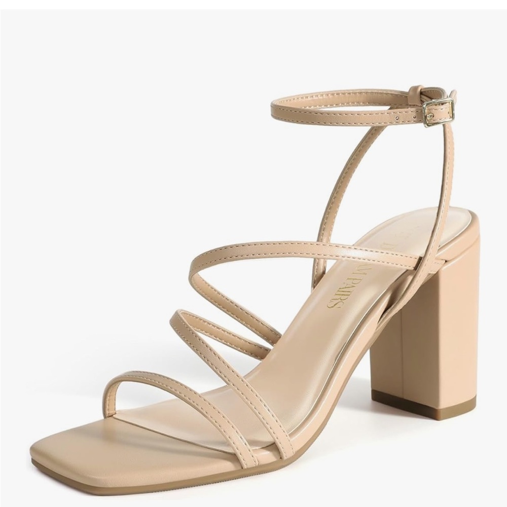 Brand new Dream Pairs nude heeled sandals 3.15 inch New